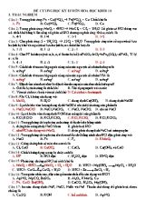 Đề cương ôn thi học kì 2 môn Hóa học Lớp 10